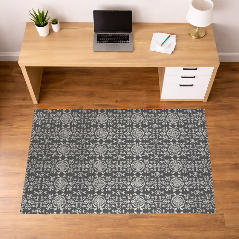 Tapis de bureau léger Aubry, H 0,1 po x l 84 po x P 60 po, Gris anthracite