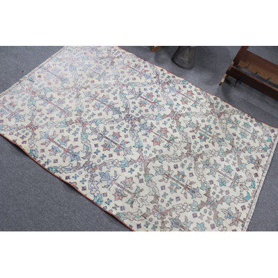 Handcrafted Turkish Rug With Antique Decor And Bohemian Area Design Ideal For Adding A Vintage Charm To Your Living Space