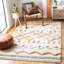 Tapis ivoire en laine touffeté à la main Kara-1119008273
