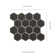 Beveled 3" Hexagon Glass Mesh-Mounted Mosaic Tile