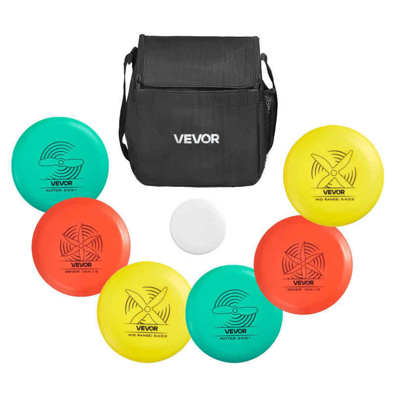 Ensemble de disque de golf, 6 disques volants PCS pour débutants, ensemble de démarrage de disque de golf, avec Putter, milieu de gamme, pilote, y compris un mini marqueur, sac à dos portable, pour la cour extérieure, la pelouse, la plage et le parc