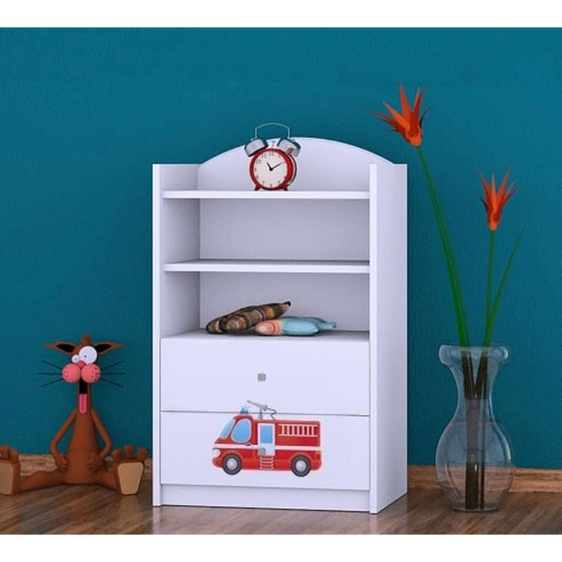 Lena 96cm H X 60cm W Transportation Kids Cube, White