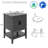 Sharee 24" Single Bathroom Vanity Set With Vessel Sink, Faucet And Drain, Assembly Required-1954193534