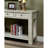 Antique White Rustic Solid Wood Sofa Table With Open Shelf And Storage