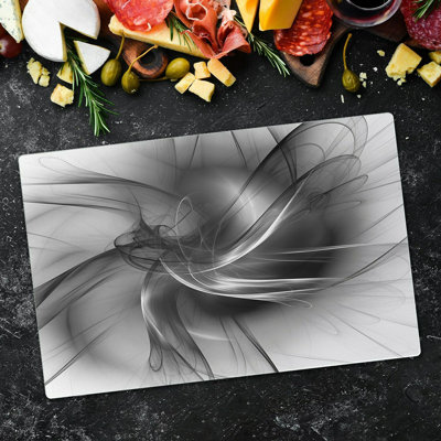 Denes Tempered Glass Spiral Swirls Chopping Board