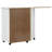 Jennavecia vidaXL MOSS 7-Drawer Chest with Desk & Wheels, Solid Pinewood, 41.5"x15.4"x29.3"-212607447