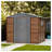 6 ft. x 8 ft. Gray Cedar Wood and Metal Garden Storage Shed with Waterproof Finish-128977481-128977485
