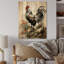 Asian Art Rooster Sumi III sur bois-2027535658