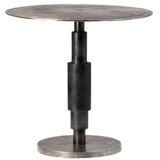Higsby 30" Round Aluminum Bistro Table, Nickel