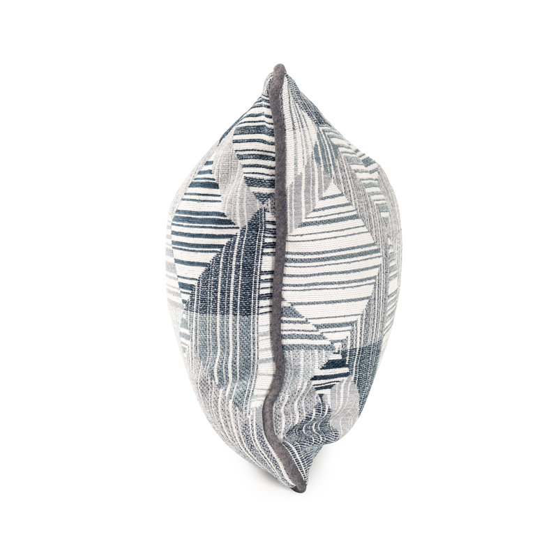 Oreiller en polyester 14 x 22 Prisma, Bleu/gris, Polyester, Rectangle H 14 po x l 22 po