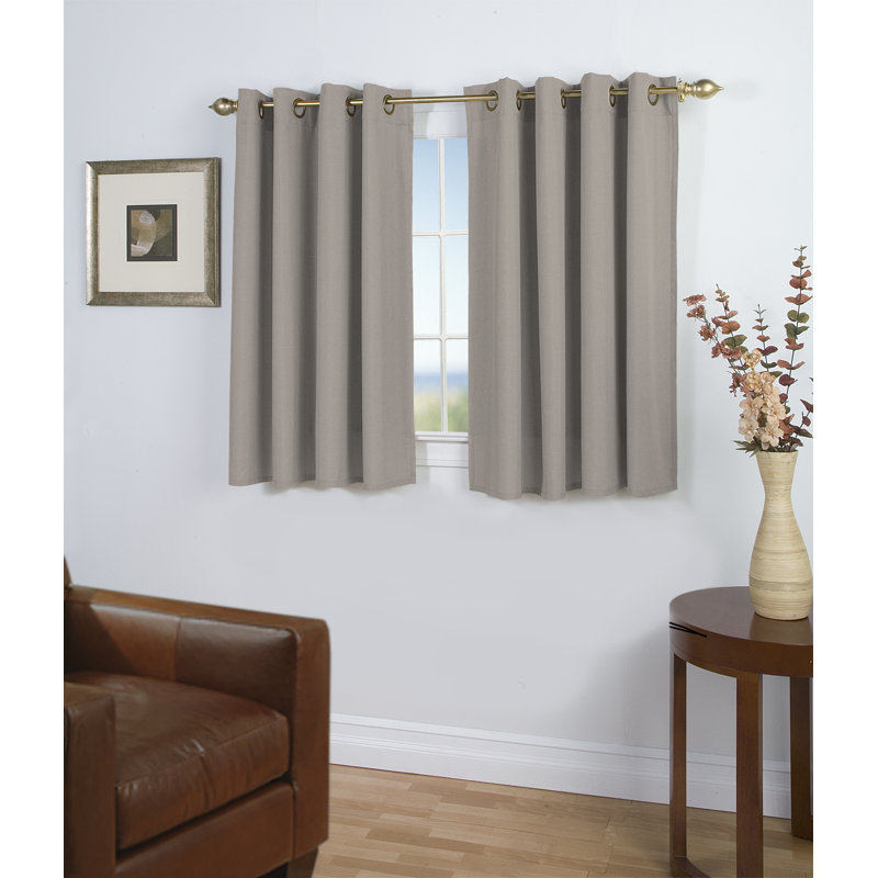 Room Darkening Synthetic Curtain, 56" W x 45" L, Ivory