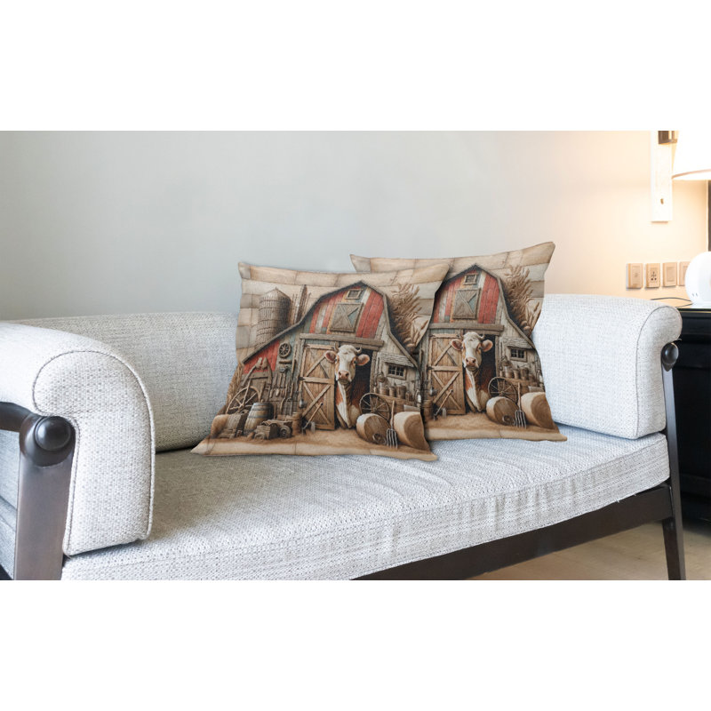 Ensemble de 2 housses de coussin Ambesonne, Carré, H 18 po x l 18 po
