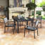 Ensemble repas d'extérieur pour 6 personnes avec structure en aluminium et fauteuils Bradbery-1007053718