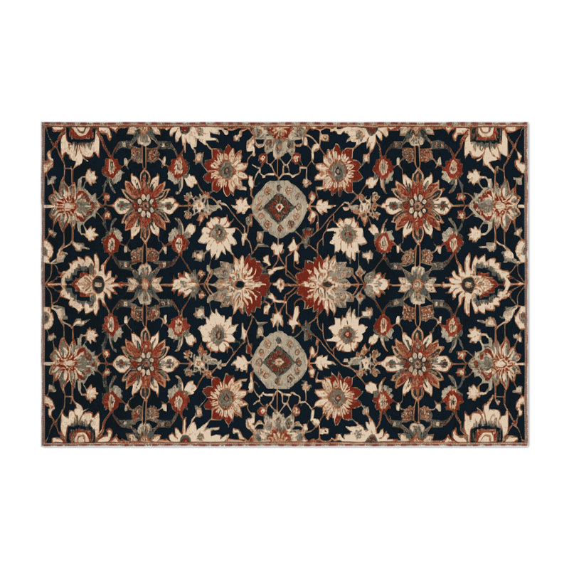 Tapis turc intérieur et extérieur bleu, Rectangle 4pi x 6 pi
