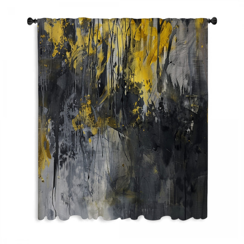 Rideau transparent en polyester Hazbije, L 50 po x L 96 po