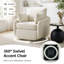 Chaise d'appoint moderne pivotante à 360 ° avec revêtement Sherpa Boucle-1362724259
