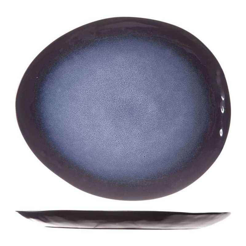 Plate Sapphire 4 Pcs Oval 27.5X23 Cm Sapphire Blue