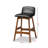 Upholstered Counter Stool with Solid Wood Frame-1173435386