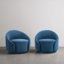 Fauteuil demi-tonneau pivotant rembourré Aunna-1337935451