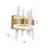 Transitional Gold LED Crystal Wall Sconce