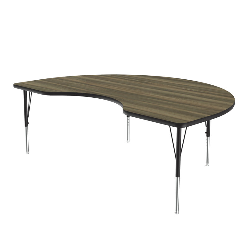 Table d'activité pour tableau effaçable Kidney, Colonial Hickory