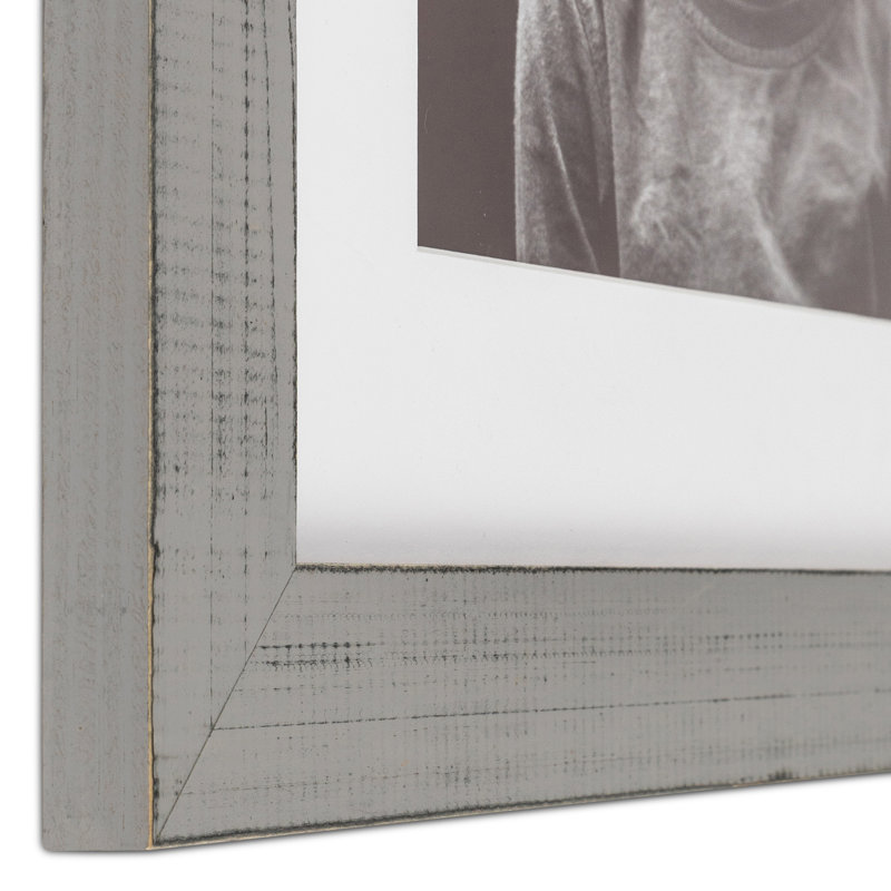 Cadre photo à finition usée Boggs, 11 po x 14 po, Gris