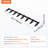 VEVOR Heavy Duty Tractor Bucket Tooth Bar, 4560 lbs Load-Bearing Capacity, Bolt On, 8 Teeth
