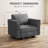Upholstered Accent Armchair With Storage-879807867