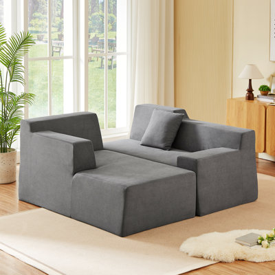 Minimalist L-Shaped High Back Sofa