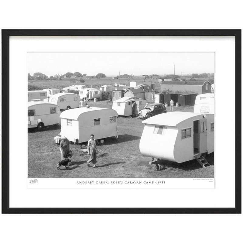Anderby Creek, Rose's Caravan Camp C1955 1 Piece Single Picture Frame Wall Art, 31.5cm H x 38.8cm W x 2.3cm D