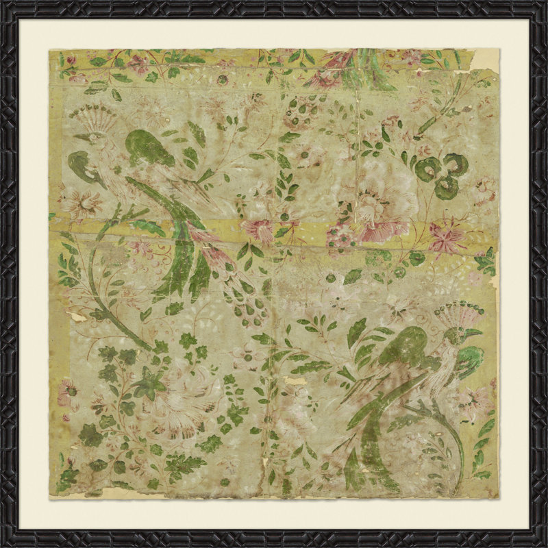 Antique Birds And Flower Design Giclee Print by Soicher Marin Archives, Black