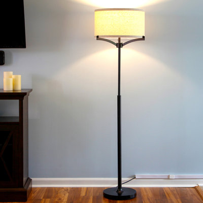 62'' Black LED Traditional Floor Lamp
