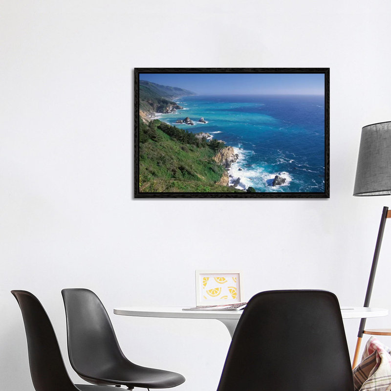 Big Sur Coast From Near Grimes Point, California by Tim Fitzharris - Gallery-Wrapped Canvas Giclée on Canvas, Black Framed