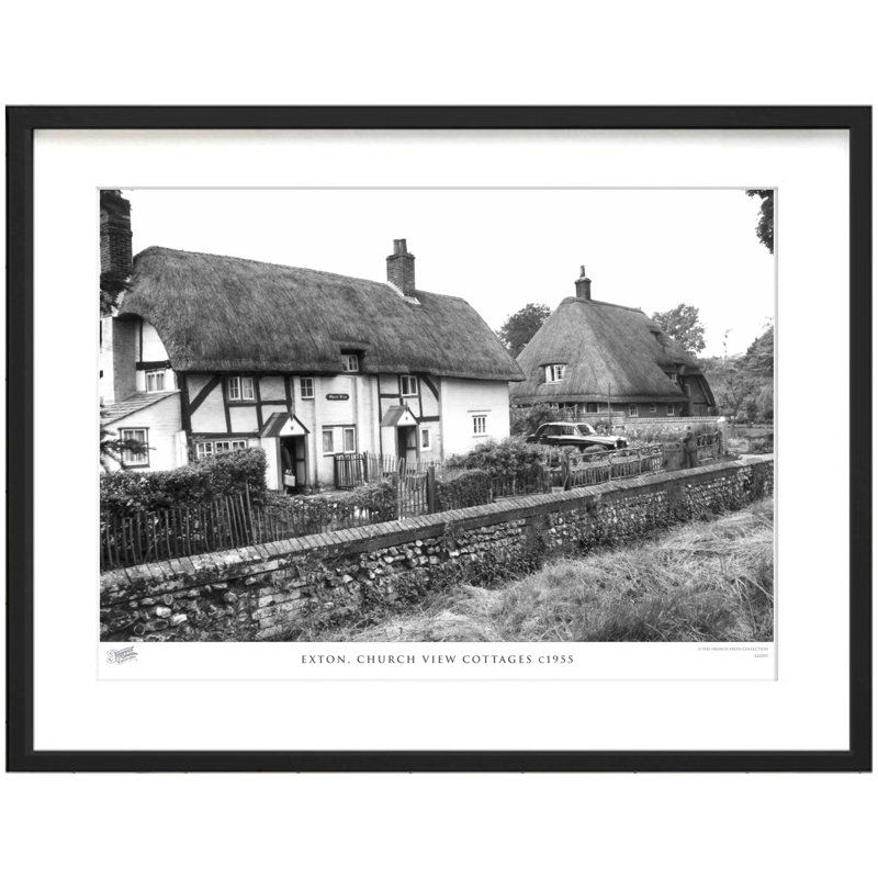 Exton, Church View Cottages C1955 by Francis Frith - Single Picture Frame Print, 60cm H x 80cm W x 2.3cm D