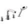 Metris S Double Handle Deck Mounted Roman Tub Faucet Trim with Handshower
