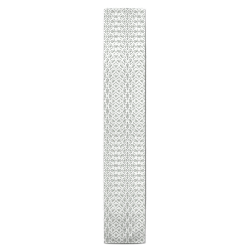 Chemin de table Hovig Geo, 72 po x 16 po, Sauge vert, Geometric 1