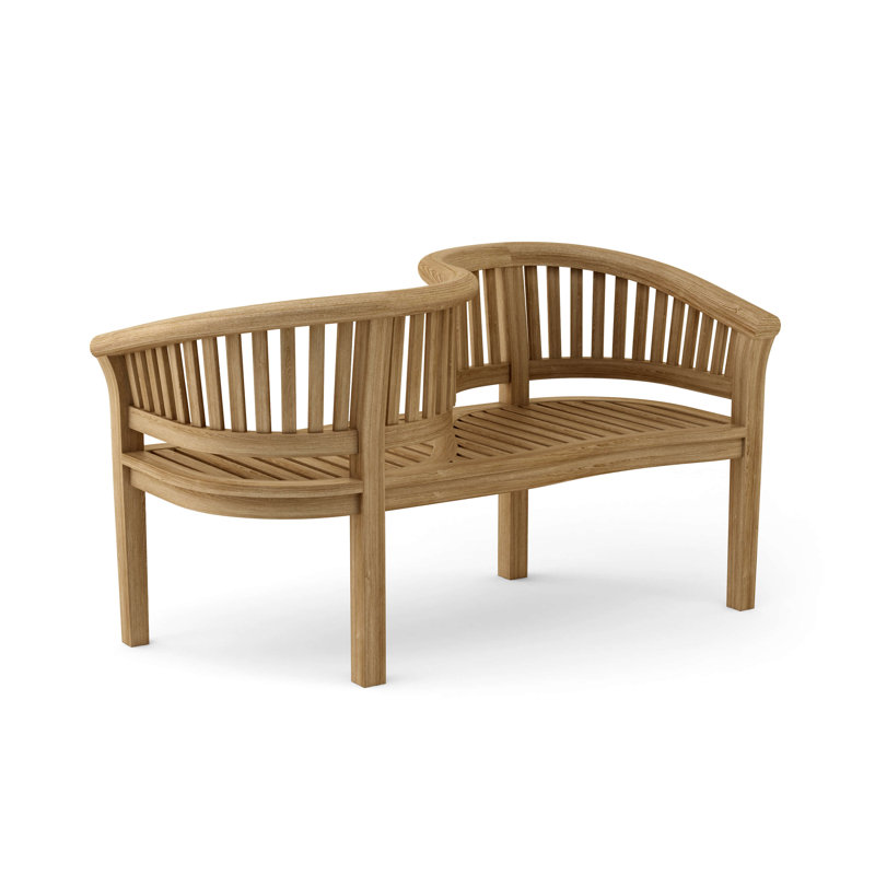 Curve Teak Garden Bench