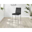 Milton Luxury Breakfast Bar Stool in Quilted Design Velvet Silver Leg - Modern Chic Kitchen-1176481362