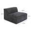 Cherylee Charcoal Chenille Basketweave Armless Chair