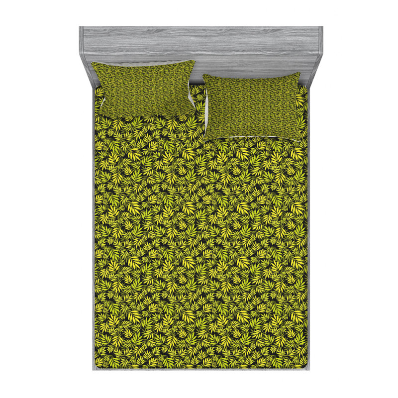 Microfiber Animal Print Sheet Set, Queen Sheet Set with Fitted Sheet, Jaguar Animal