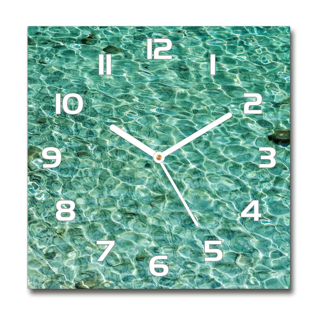 Analoge Wanduhr Transparent Water 60 cm Geräuschlos