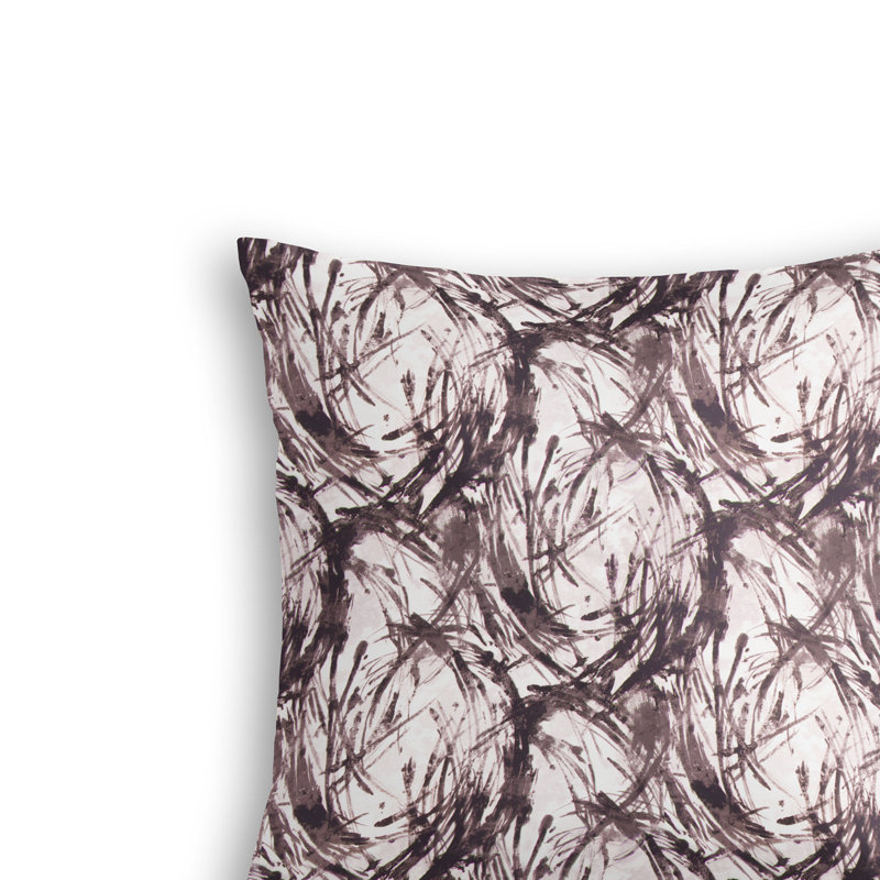 Housse de coussin carré en polyester Cordelia, Noir, 22 po x 22 po
