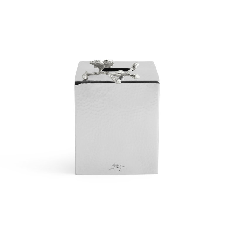 White Orchid Tissue Box Cover
