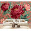 Papier peint pelez et collez Élégant mur de fleurs botaniques murales en tissu baroque sans couture H 100 po x l 144 po Papier mural amovible en PVC auto-adhésif pour chambre à coucher, bureau à domicile-1405042948