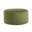 Repose-pieds rond en velours, vert olive-1019077893