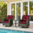 Mapleview Outdoor All-Weather 2-Person Wicker Conversation Set with Cushions for Patio, Porch, Garden-1100869376-1100869379