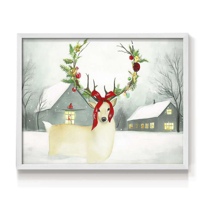 Chirstmas Art-CDXLVII - Reproduction encadrée - Restickable, H 22 po x l 28 po, Blanc