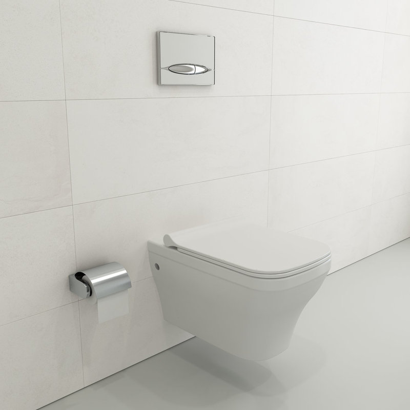 Firenze Rimless Wall Hung Toilet, Matte White
