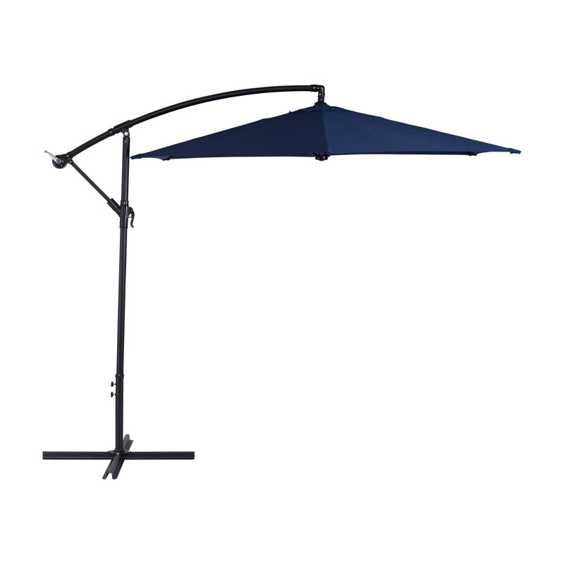 Parasol en porte-à-faux hexagonal de 116 po, Bleu marine