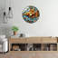 Horloge murale élégante vitrail poisson